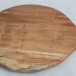 Acacia Wood Round Serving & Chopping Board with Handle