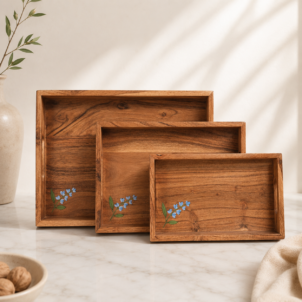 Wooden Tray set of 3